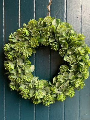 Faux Succulent Wreath